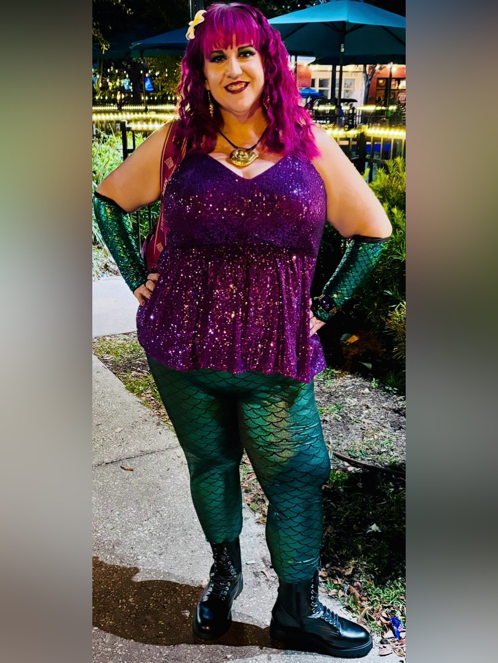 Green Shiny Mermaid Leggings